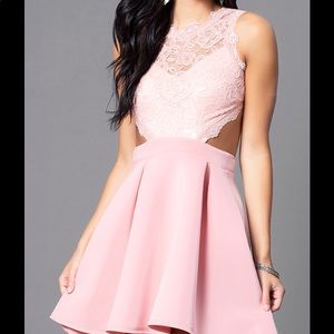 Promgirl Short lace light pink homecoming dress